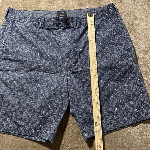 J. Crew Stanton Shorts Men Size 35 Navy Blue Floral Chino Casual Print Vacation - Picture 8 of 9